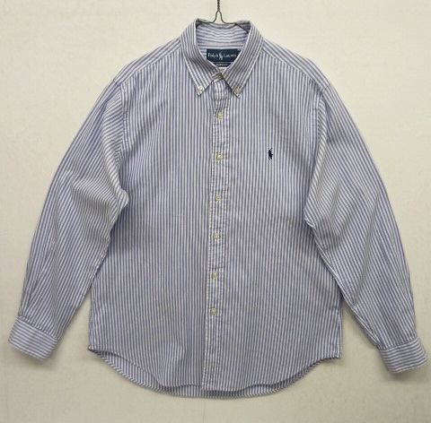 画像: 90'S RALPH LAUREN "CLASSIC FIT" ピンオックス BDシャツ ストライプ (VINTAGE) 「L/S Shirt」 入荷しました。