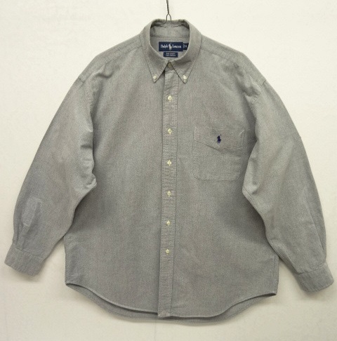 画像: 90'S RALPH LAUREN "BIG SHIRT" オックスフォード BDシャツ グレー (VINTAGE) 「L/S Shirt」 入荷しました。