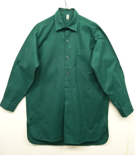 画像: 70'S ユーロヴィンテージ マチ付き グランパシャツ グリーン (VINTAGE) 「L/S Shirt」 入荷しました。