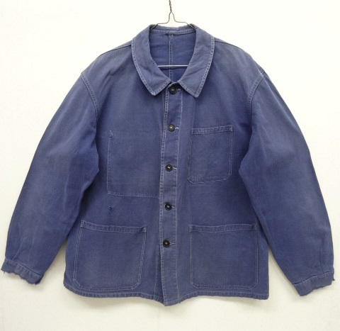 画像: 50'S フレンチワーク コットン ワークジャケット カバーオール BLUE (VINTAGE) 「Jacket」 入荷しました。