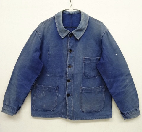 画像: 50'S フレンチワーク コットン ワークジャケット カバーオール BLUE (VINTAGE) 「Jacket」 入荷しました。