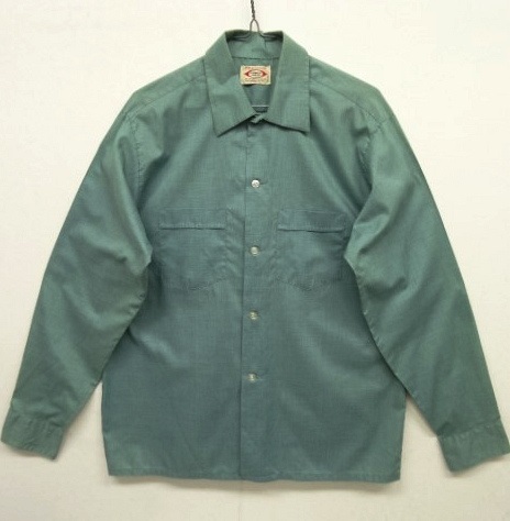 画像: 70'S UNKNOWN "DURABLE PRESS" 長袖 ボックスシャツ LT GREEN (VINTAGE) 「L/S Shirt」 入荷しました。