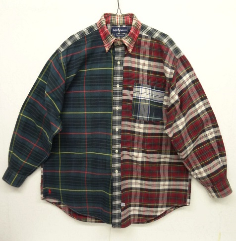 画像: 90'S RALPH LAUREN "THE BIG OXFORD" ボタンダウンシャツ クレイジーパターン (VINTAGE) 「L/S Shirt」 入荷しました。