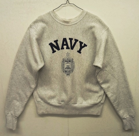 画像: 90'S アメリカ軍 US NAVAL ACADEMY STORE "NAVY" スウェットシャツ ヘザーグレー (VINTAGE) 「Sweat Shirt」 入荷しました。