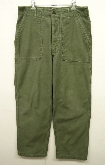 画像: 60'S アメリカ軍 US ARMY "OG107" コットンサテン ベイカーパンツ W36L31 (VINTAGE) 「Bottoms」 入荷しました。