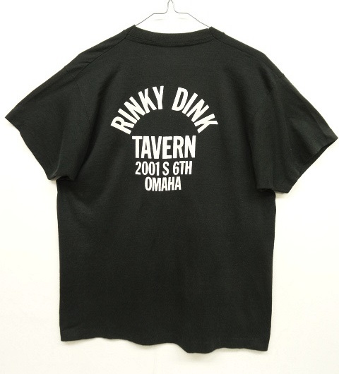 画像: 00'S RINKY DINK TAVERN シングルステッチ 綿ポリ Tシャツ BLACK (VINTAGE) 「T-Shirt」 入荷しました。