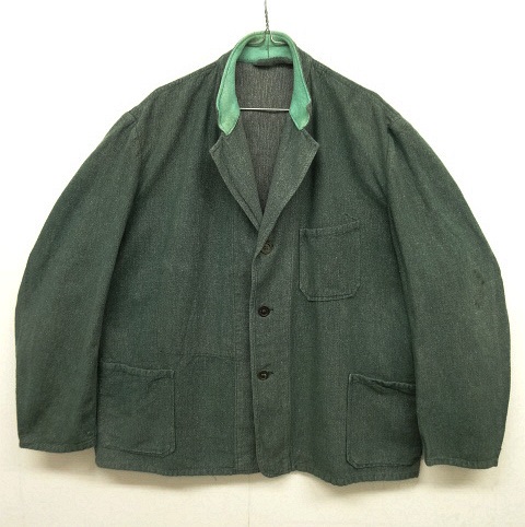 画像: ユーロワーク グリーンシャンブレー ワークジャケット カバーオール GREEN (VINTAGE) 「Jacket」 入荷しました。