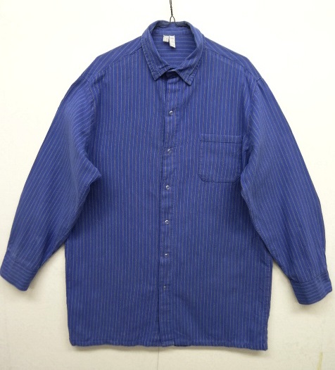 画像: ユーロヴィンテージ ドットボタン グランパシャツ ストライプ (VINTAGE) 「L/S Shirt」 入荷しました。