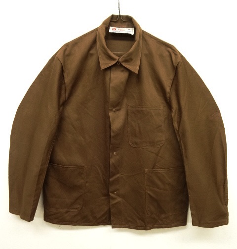 画像: ユーロワーク ドットボタン ワークジャケット カバーオール BROWN (VINTAGE) 「Jacket」 入荷しました。