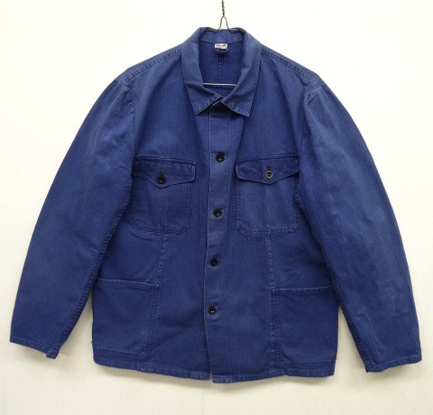 画像: ユーロワーク HBT ワークジャケット カバーオール BLUE (VINTAGE) 「Jacket」 入荷しました。