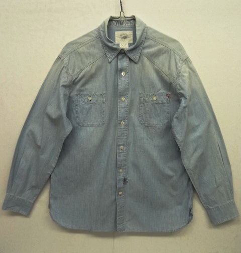 画像: RRL リペア加工 マチ付き シャンブレーシャツ ブルー (USED) 「L/S Shirt」 入荷しました。