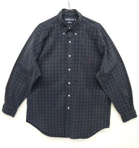 画像: 90'S RALPH LAUREN "BIG SHIRT" オックスフォード BDシャツ ブラックウォッチ柄 (VINTAGE) 「L/S Shirt」 入荷しました。