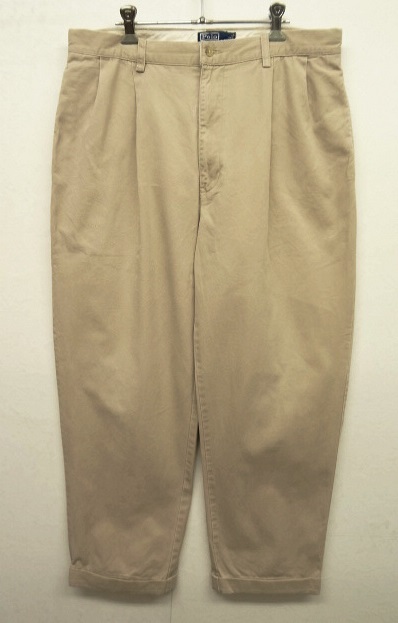 画像: 90'S RALPH LAUREN "HAMMOND PANT" ツープリーツ チノパンツ BEIGE (VINTAGE) 「Bottoms」 入荷しました。