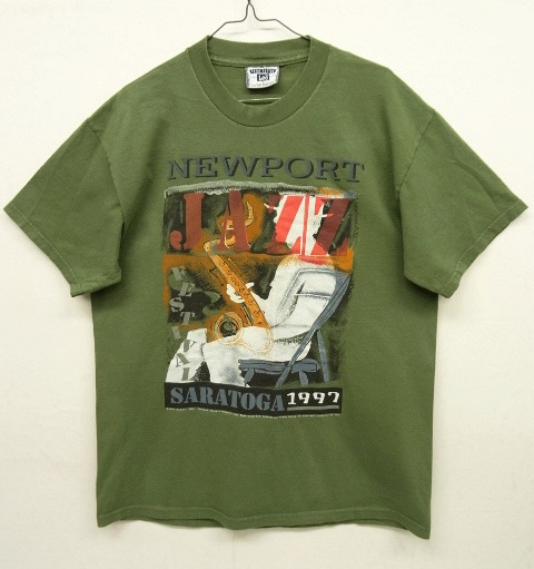 画像: 97'S NEWPORT JAZZ FESTIVAL オフィシャル Tシャツ オリーブ USA製 (VINTAGE) 「T-Shirt」 入荷しました。