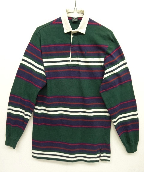 画像: 80'S RALPH LAUREN 長袖 ラガーシャツ ボーダー柄 USA製 (VINTAGE) 「L/S Shirt」 入荷しました。