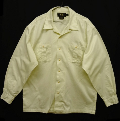 画像: 90'S RRL 初期 三ツ星タグ オープンカラーシャツ オフホワイト (VINTAGE) 「L/S Shirt」 入荷しました。