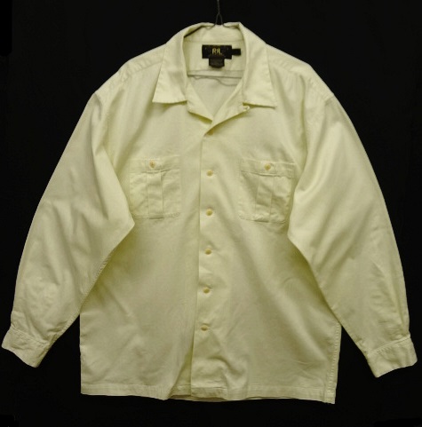 画像: 90'S RRL 初期 三ツ星タグ オープンカラーシャツ オフホワイト (VINTAGE) 「L/S Shirt」 入荷しました。