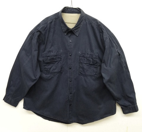 画像: UNKNOWN ポプリン 長袖 ビッグシャツ NAVY (VINTAGE) 「L/S Shirt」 入荷しました。