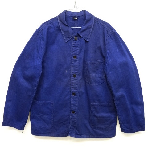 画像: ユーロワーク HBT ワークジャケット カバーオール BLUE (VINTAGE) 「Jacket」 入荷しました。