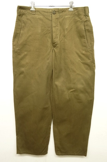 画像: 50'S チェコ軍 フラップ付きポケット ワークパンツ カーキ (DEADSTOCK) 「Bottoms」 入荷しました。