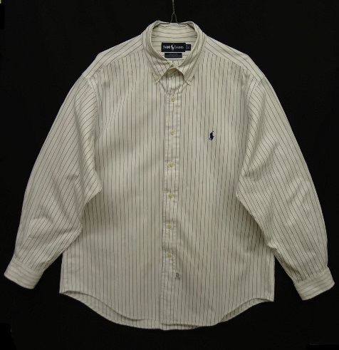 画像: 90'S RALPH LAUREN "YARMOUTH" ピンポイントオックスフォード BDシャツ ストライプ (VINTAGE) 「L/S Shirt」 入荷しました。