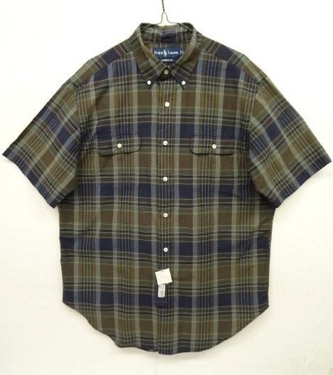 画像: 90'S RALPH LAUREN "CLASSIC FIT" 三点留めBDシャツ マドラスチェック (DEADSTOCK) 「S/S Shirt」 入荷しました。