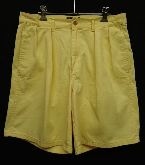画像: 90'S RALPH LAUREN ツープリーツ チノショーツ レモンイエロー USA製 (VINTAGE) 「Shorts」 入荷しました。