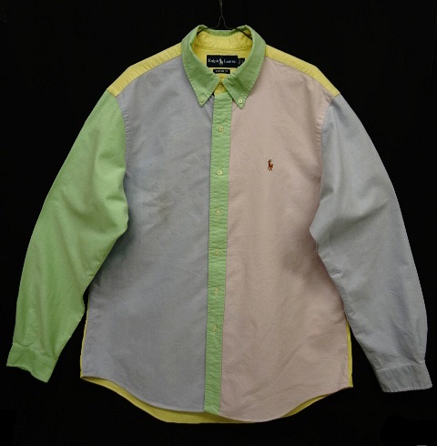 画像: 90'S RALPH LAUREN "CUSTOM FIT" オックスフォード BDシャツ クレイジーパターン (VINTAGE) 「L/S Shirt」 入荷しました。