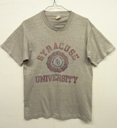 画像: 80'S SYRACUSE UNIVERSITY シングルステッチ 半袖 Tシャツ ヘザーグレー USA製 (VINTAGE) 「T-Shirt」 入荷しました。