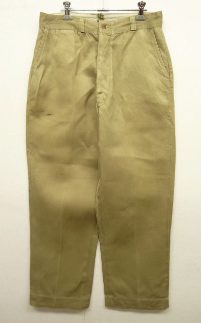 画像: 50'S アメリカ軍 US ARMY "MIL-T-2064B" ボタンフライ チノパンツ (VINTAGE) 「Bottoms」 入荷しました。