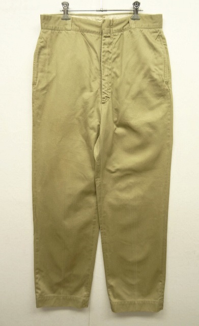 画像: 70'S アメリカ軍 US ARMY コットン100% チノパンツ SCOVILL製アルミジップ (VINTAGE) 「Bottoms」 入荷しました。
