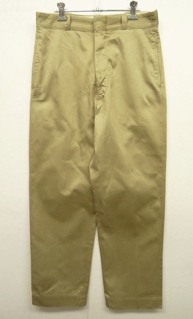 画像: 60'S アメリカ軍 US ARMY コットン100% チノパンツ RAPID製アルミジップ (VINTAGE) 「Bottoms」 入荷しました。
