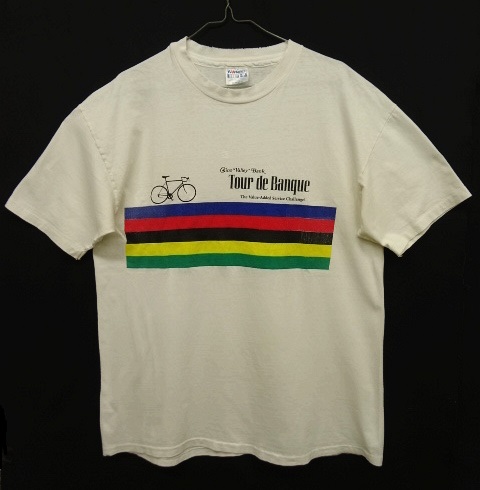 画像: 80'S TOUR DE BANQUE シングスステッチ 両面プリント Tシャツ ホワイト USA製 (VINTAGE) 「T-Shirt」 入荷しました。