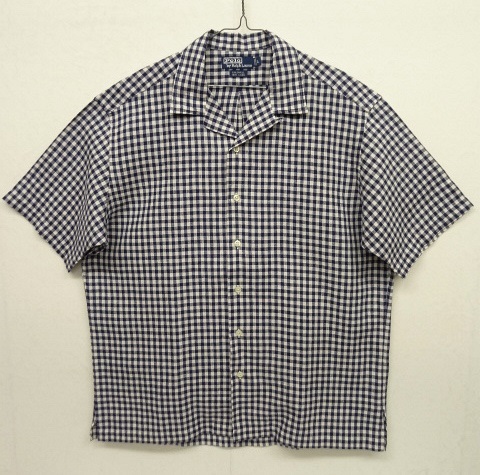 画像: 90'S RALPH LAUREN "CALDWELL" リネン 半袖 オープンカラーシャツ ギンガムチェック (VINTAGE) 「S/S Shirt」 入荷しました。