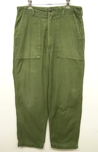 画像: 60'S アメリカ軍 US ARMY "OG107" アルミジップ コットンサテン ベイカーパンツ W34L31 (VINTAGE) 「Bottoms」 入荷しました。