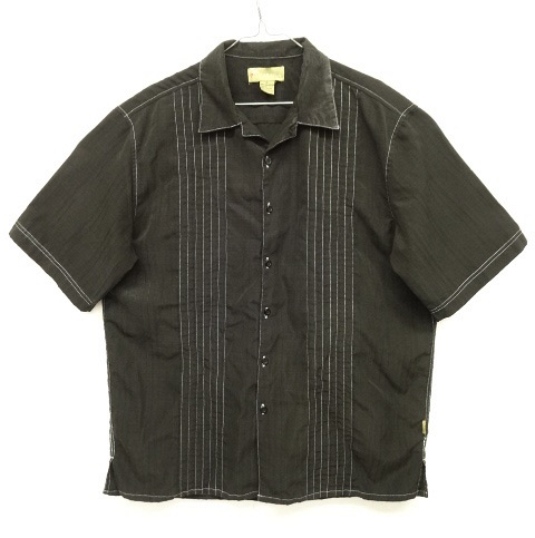 画像: GABANA フロントプリーツ 半袖 オープンカラーシャツ ブラック (VINTAGE) 「S/S Shirt」 入荷しました。