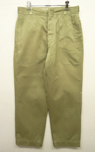 画像: 70'S アメリカ軍 US ARMY コットン100% チノパンツ SCOVILL製アルミジップ (VINTAGE) 「Bottoms」 入荷しました。