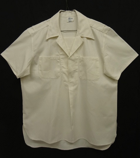 画像: 90'S イタリア軍 M.M.I エポレット無し プルオーバー 半袖 オープンカラーシャツ ホワイト (DEADSTOCK) 「S/S Shirt」 入荷しました。
