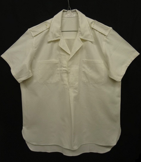 画像: 90'S イタリア軍 M.M.I エポレット付き プルオーバー 半袖 オープンカラーシャツ ホワイト (DEADSTOCK) 「S/S Shirt」 入荷しました。