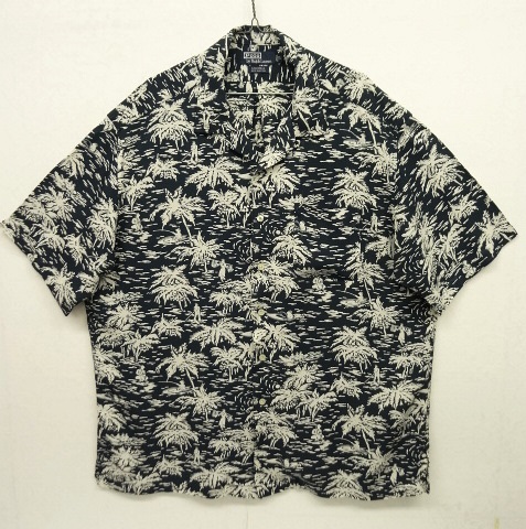 画像: 90'S RALPH LAUREN "CALDWELL" レーヨン 半袖 オープンカラーシャツ チャコールベース (VINTAGE) 「S/S Shirt」 入荷しました。
