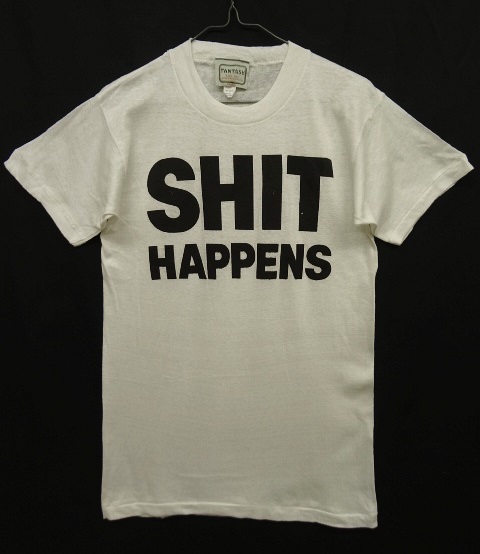 画像: 80'S SHIT HAPPENS パキ綿 シングルステッチ Tシャツ ホワイト パキスタン製 (DEADSTOCK) 「T-Shirt」 入荷しました。