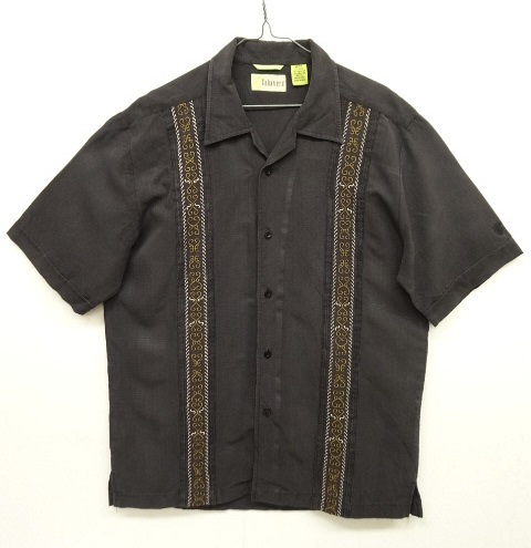 画像: CUBAVERA フロント刺繍 レーヨン 半袖 オープンカラーシャツ チャコール (VINTAGE) 「S/S Shirt」 入荷しました。