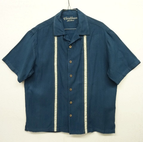 画像: CARIBBEAN シルク/コットン 半袖 オープンカラーシャツ ブルー (VINTAGE) 「S/S Shirt」 入荷しました。