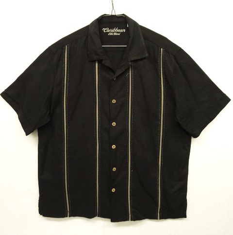 画像: CARIBBEAN シルク/コットン 半袖 オープンカラーシャツ ブラック (VINTAGE) 「S/S Shirt」 入荷しました。