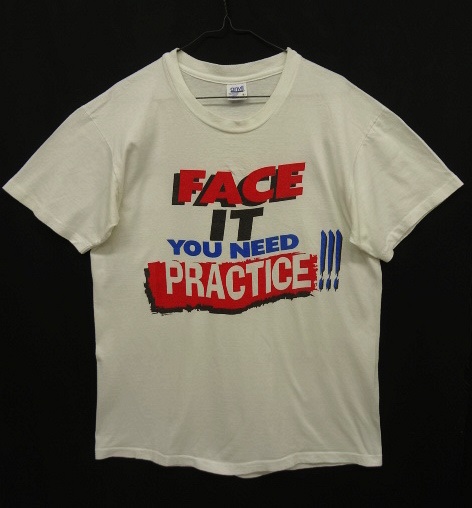 画像: 90'S FACE IT YOU NEED PRACTICE シングルステッチ Tシャツ ホワイト USA製 (VINTAGE) 「T-Shirt」 入荷しました。