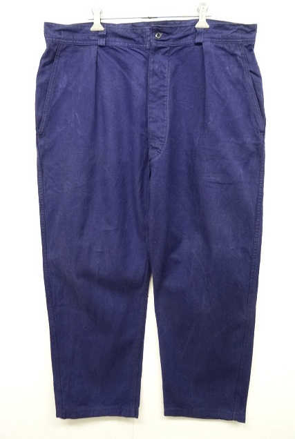 画像: 60'S フランス軍 プリーツ入り ワークパンツ BLUE (VINTAGE) 「Bottoms」 入荷しました。