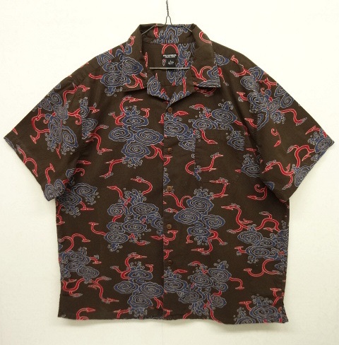 画像: RALPH LAUREN "POLO JEANS" コットン 半袖 オープンカラーシャツ ブラウンベース (VINTAGE) 「S/S Shirt」 入荷しました。