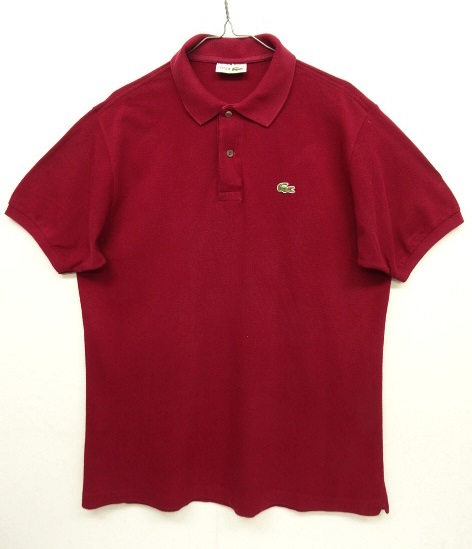 画像: 80'S CHEMISE LACOSTE ポロシャツ バーガンディ フランス製 (VINTAGE) 「S/S Polo」 入荷しました。