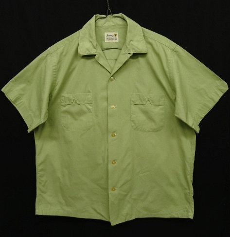 画像: 60'S AMCREST 半袖 オープンカラーシャツ ライトグリーン 日本製 (VINTAGE) 「S/S Shirt」 入荷しました。
