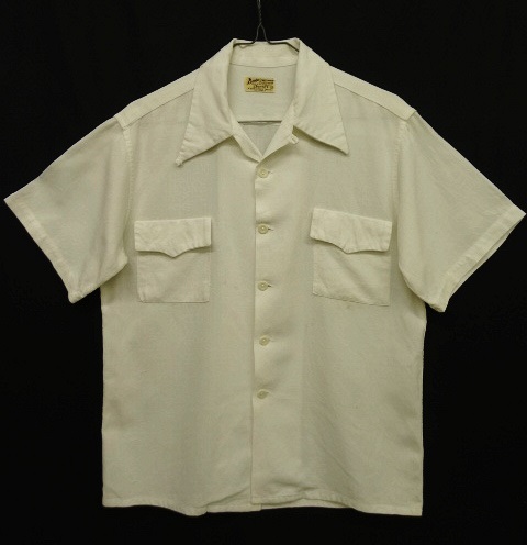 画像: 60'S DUKE OF HOLLYWOOD "DAN RIVER" 半袖 オープンカラーシャツ ホワイト USA製 (VINTAGE) 「S/S Shirt」 入荷しました。